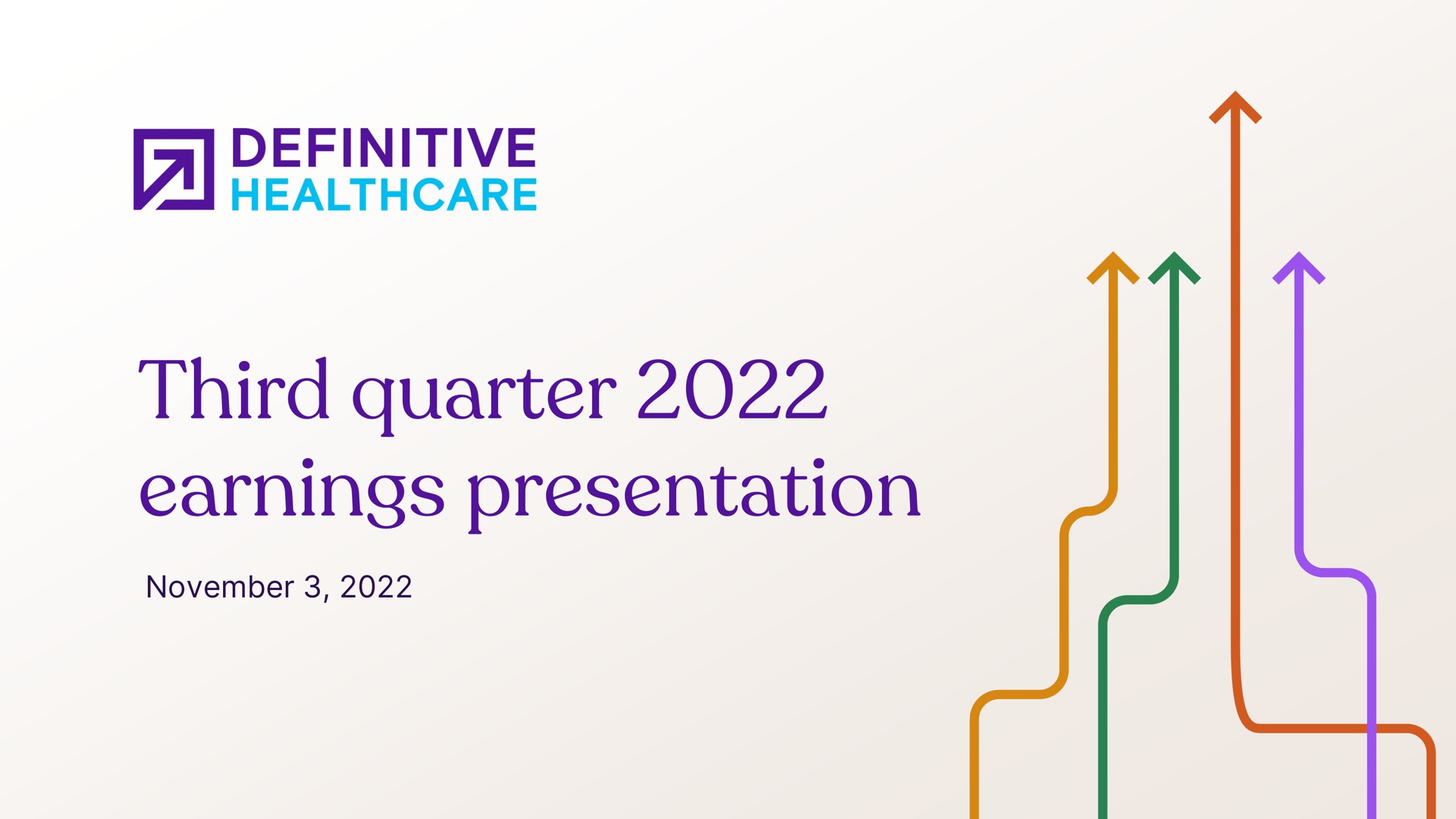 Definitive Healthcare — Third quarter 2022 earnings presentation investment banking deck slide