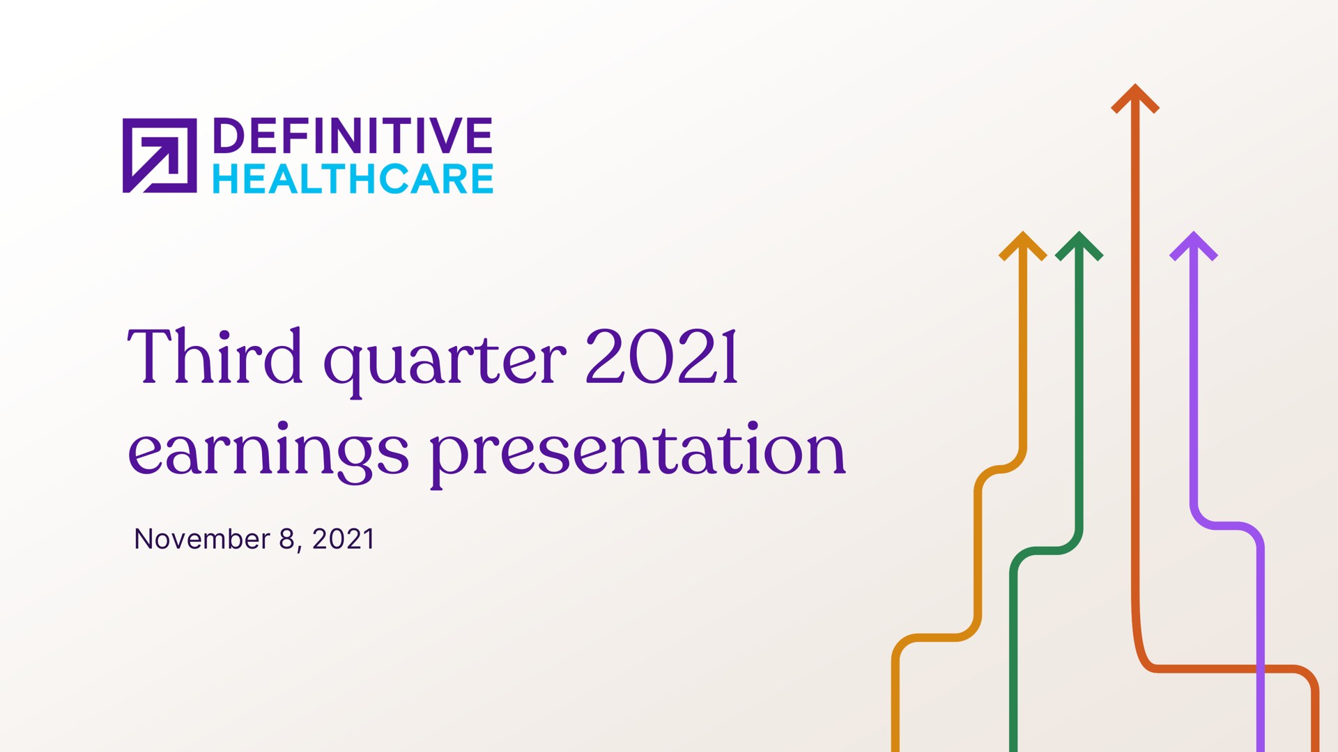 Definitive Healthcare — Third quarter 2021 earnings presentation investment banking deck slide
