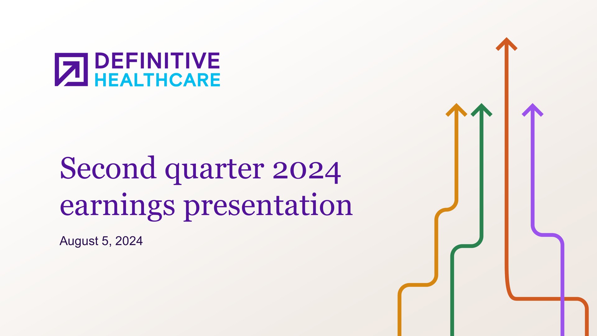 Definitive Healthcare — Second quarter 2024 earnings presentation investment banking deck slide