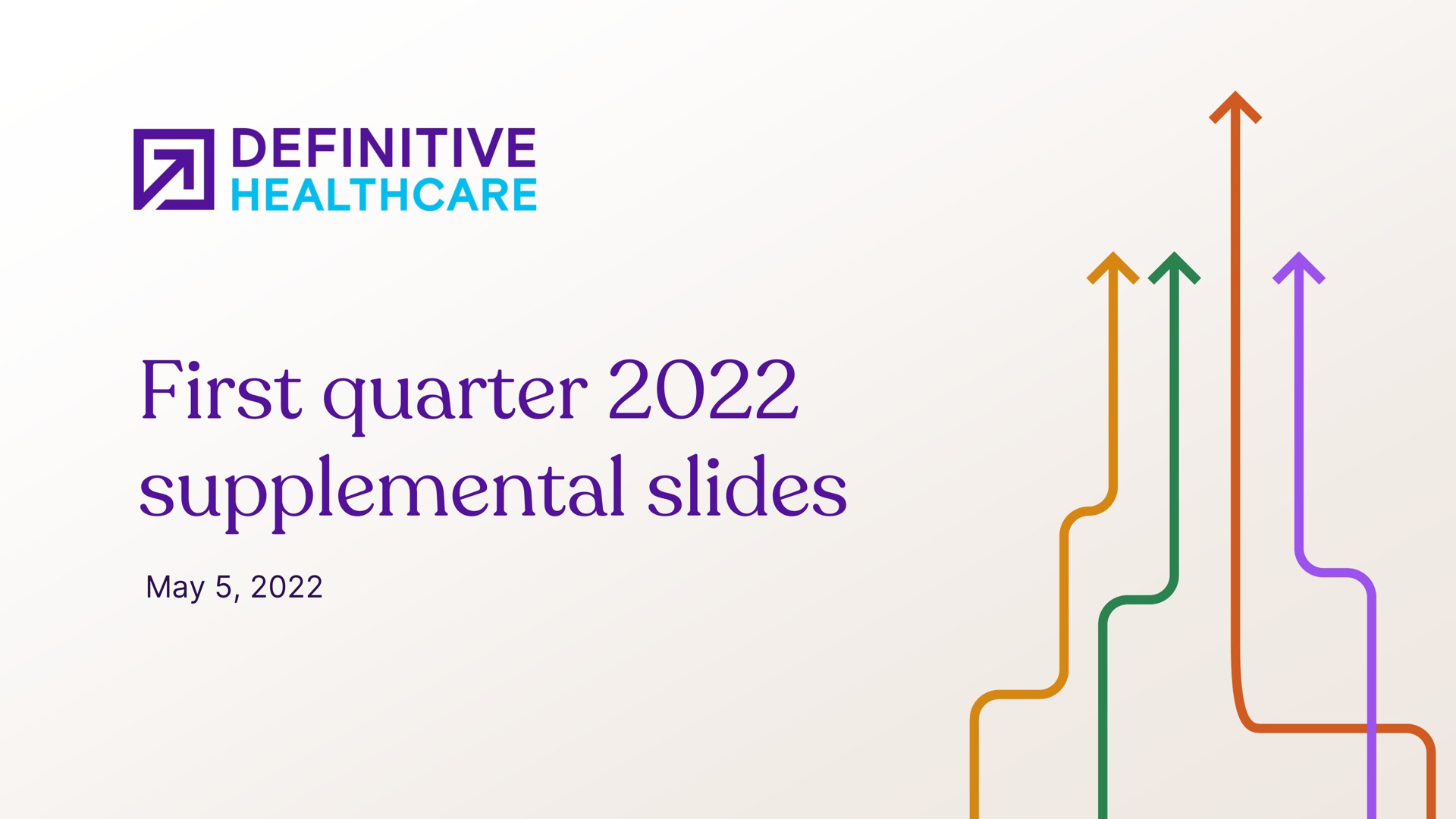 Definitive Healthcare — First quarter 2022 supplemental slides investment banking deck slide