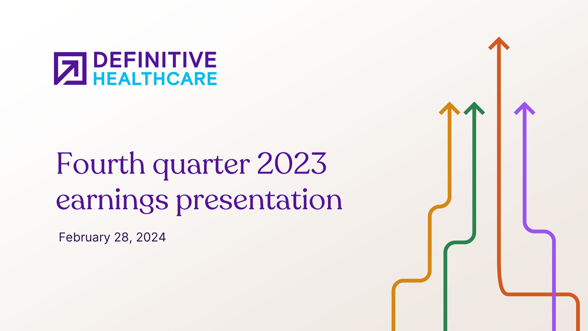 Definitive Healthcare — Fourth quarter 2023 earnings presentation investment banking deck slide