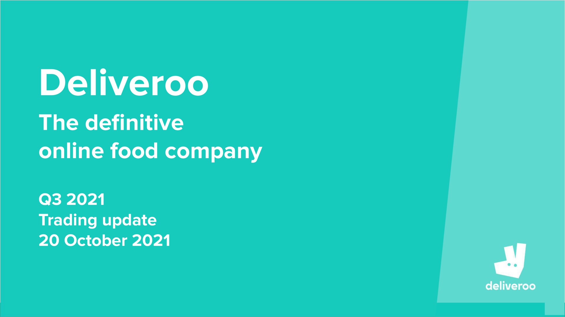 Deliveroo investment banking deck slide