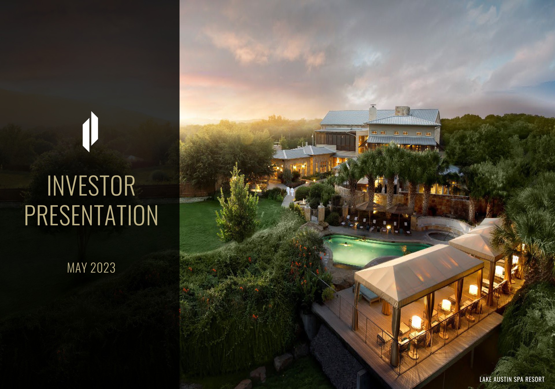 Diamondrock Hospitality — Investor Presentation investment banking deck slide