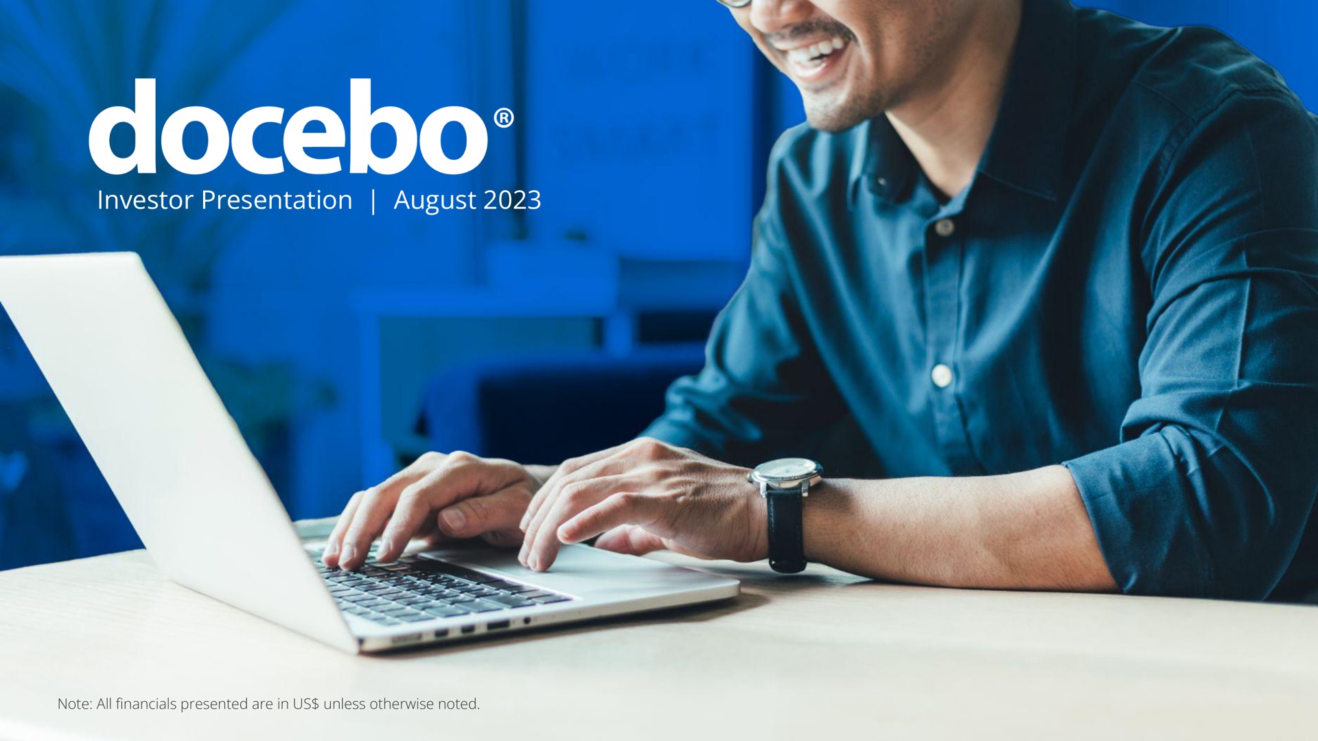 Docebo investment banking deck slide