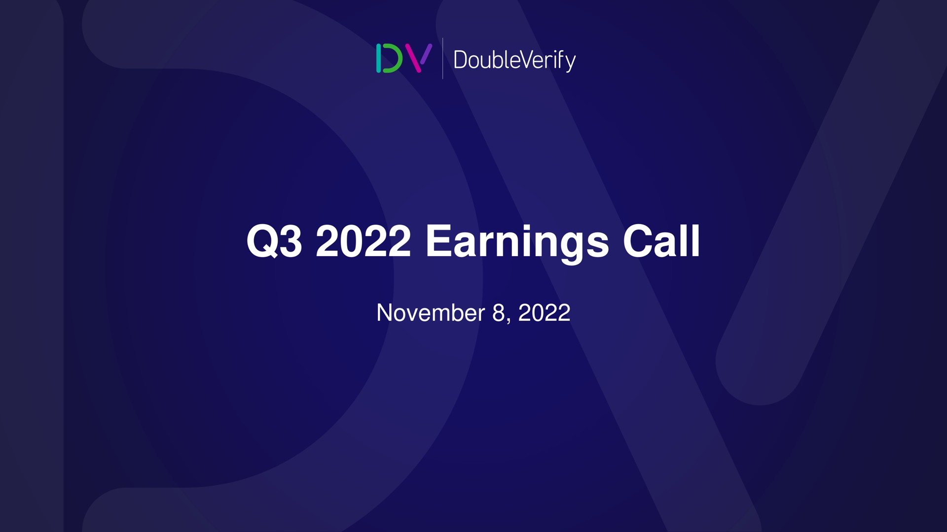 Doubleverify — Q3 2022 Earnings Call investment banking deck slide