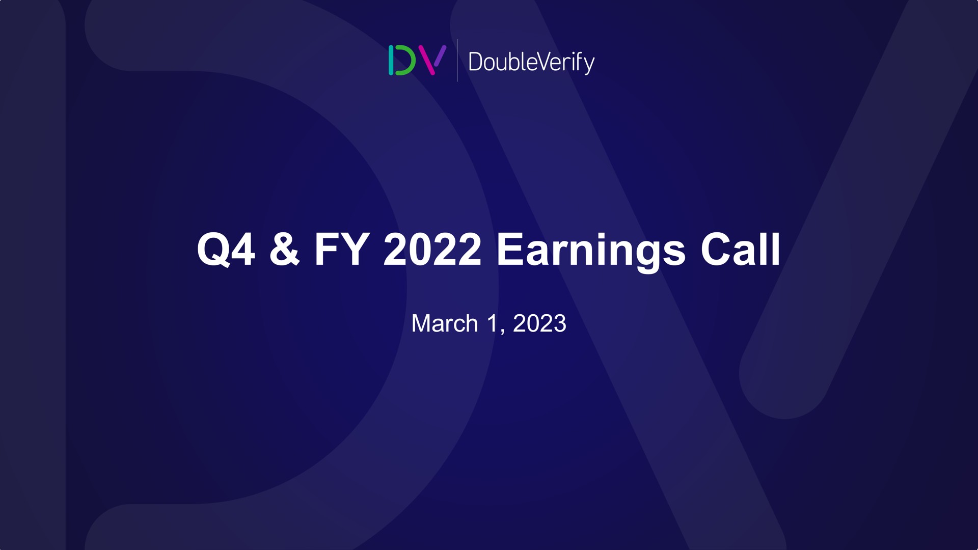 Doubleverify — Q4 & FY 2022 Earnings Call investment banking deck slide