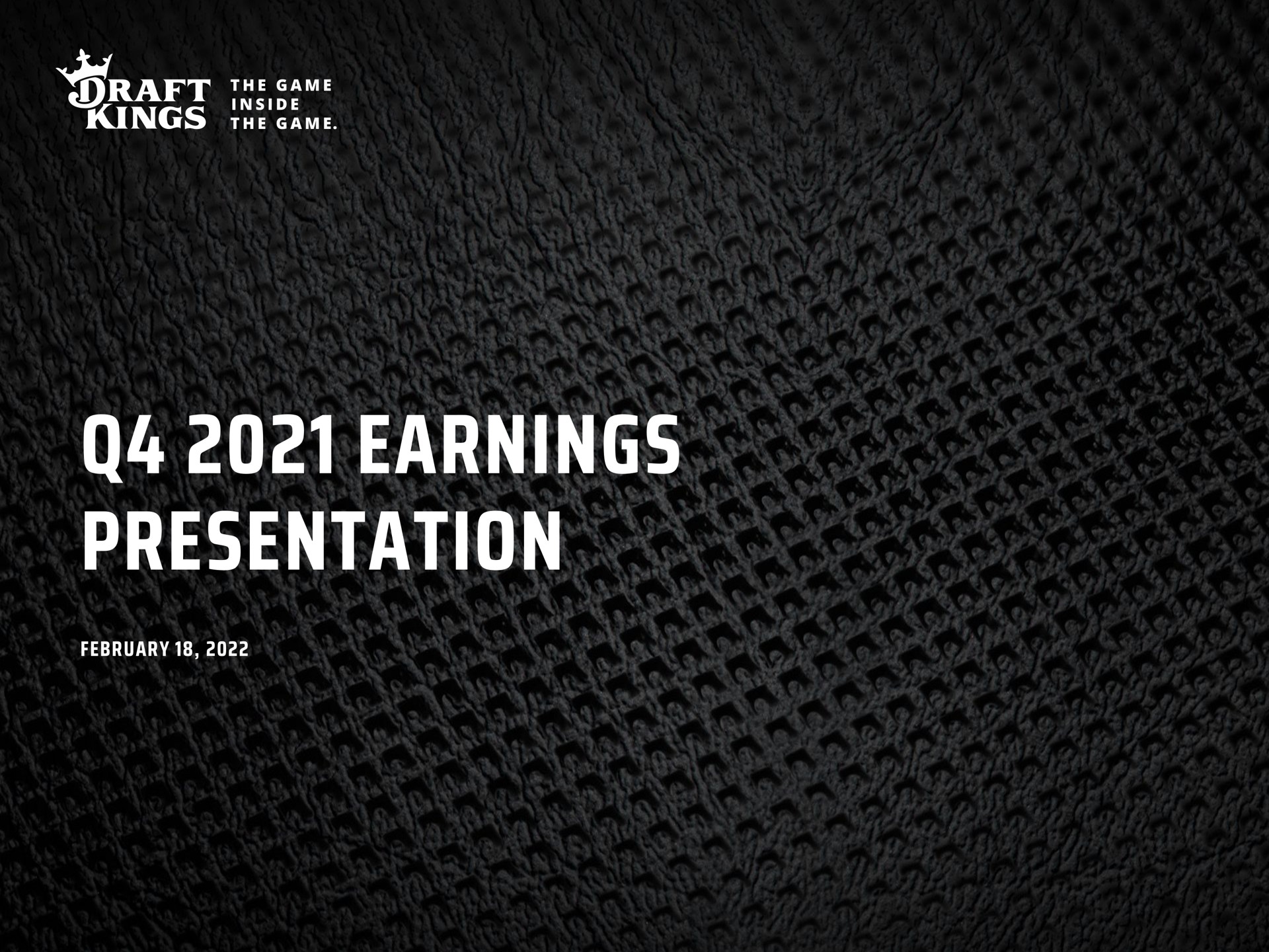Draftkings — Q4 2021 Earnings Presentation investment banking deck slide