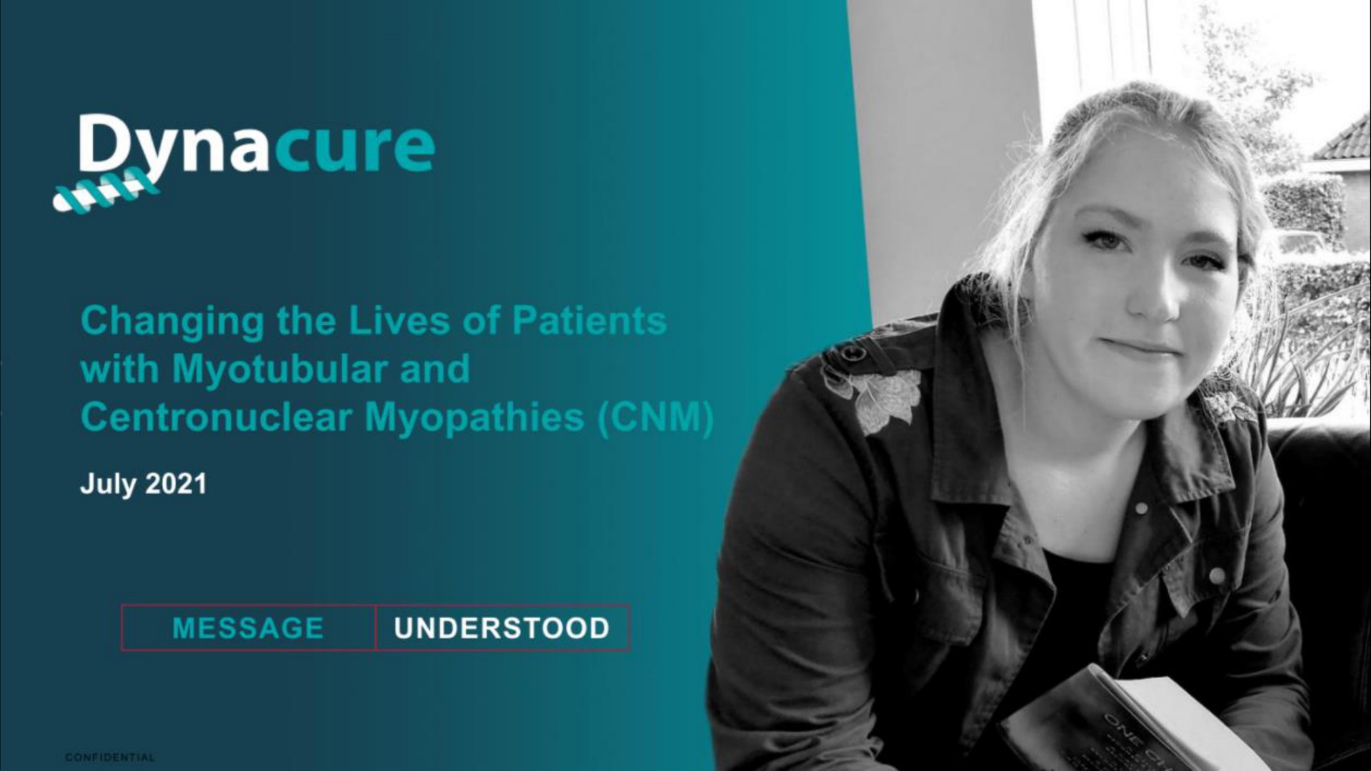 Dynacure — Changing the Lives of Patients with Myotubular and Centronuclear Myopathies (CNM) investment banking deck slide