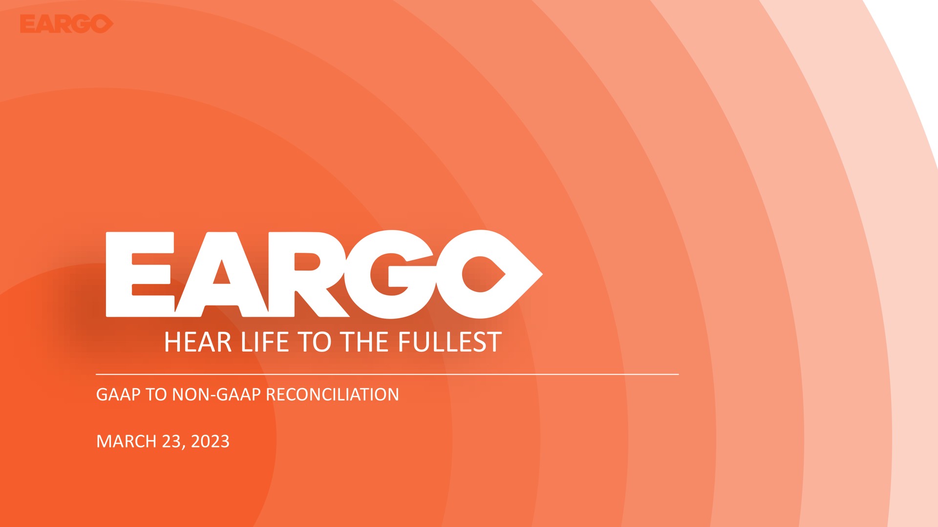 Eargo investment banking deck slide