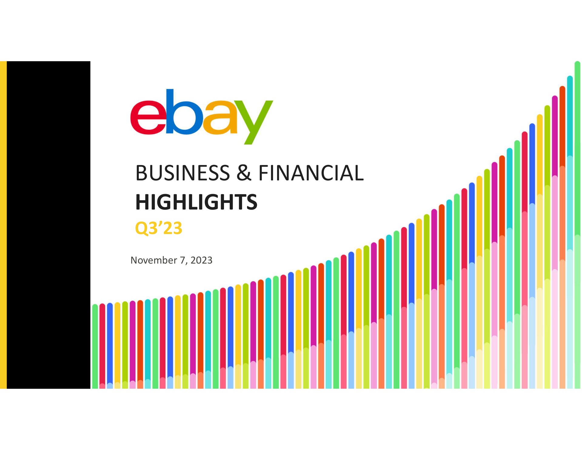 Ebay — Business & Financial Highlights investment banking deck slide