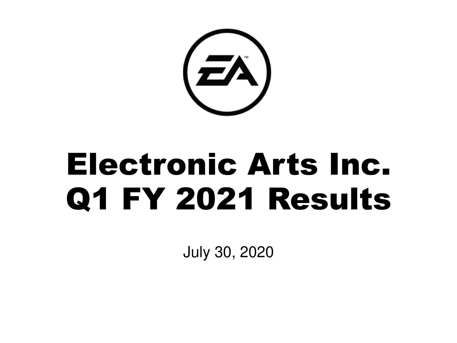 Electronic Arts — Electronic Arts Inc. Q1 FY 2021 Results investment banking deck slide
