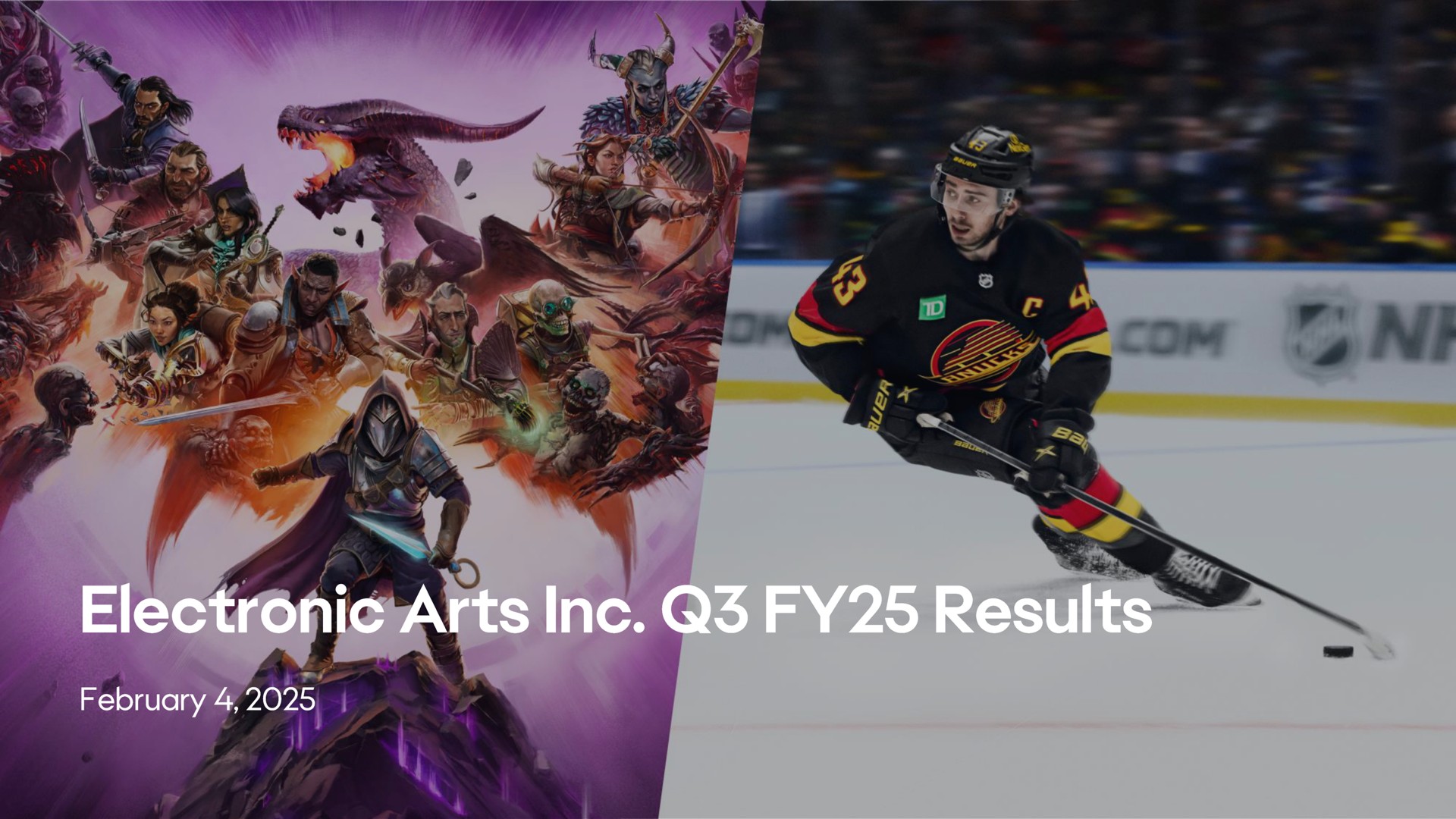Electronic Arts — Electronic Arts Inc. Q3 FY25 Results investment banking deck slide