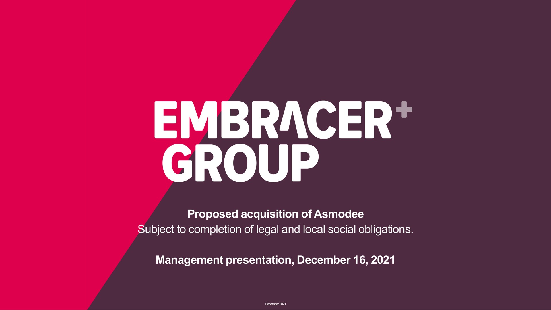 Embracer Group investment banking deck slide