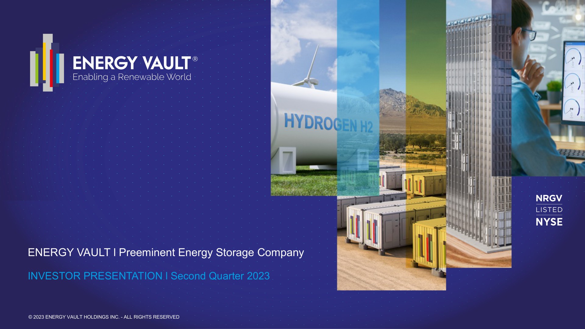 Energy Vault — ENERGY VAULT | Preeminent Energy Storage Company investment banking deck slide
