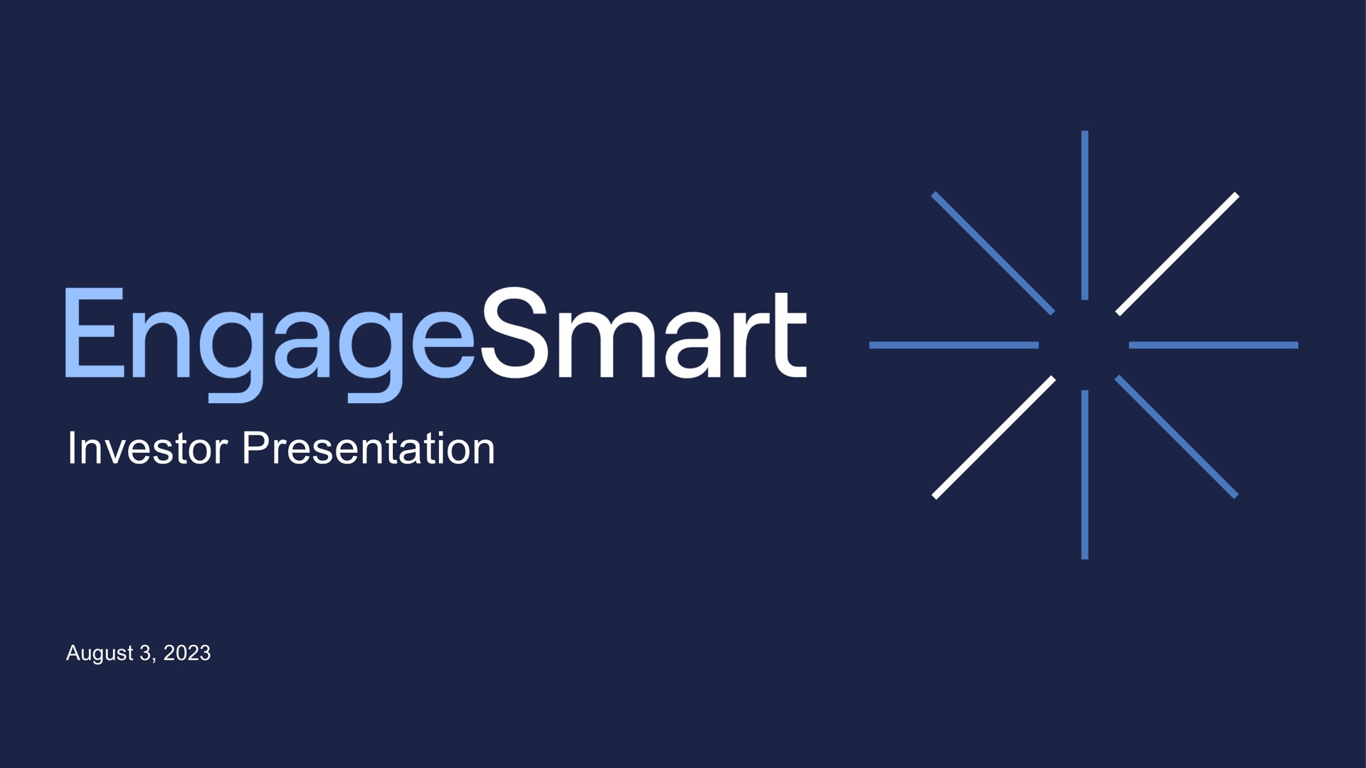 Engagesmart investment banking deck slide
