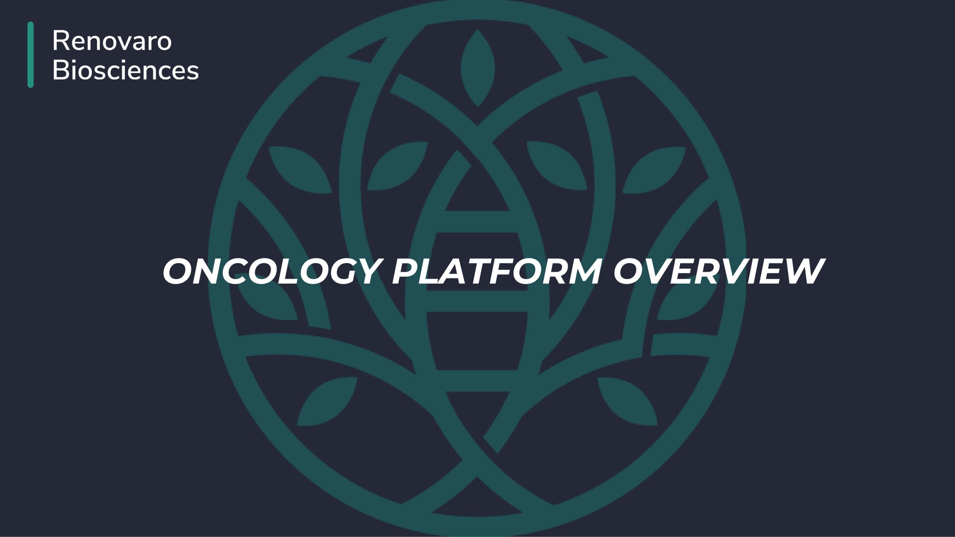 Enochian Biosciences — Oncology Platform Overview investment banking deck slide