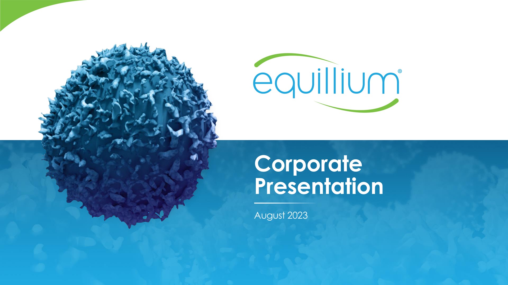 Equillium — Corporate Presentation investment banking deck slide