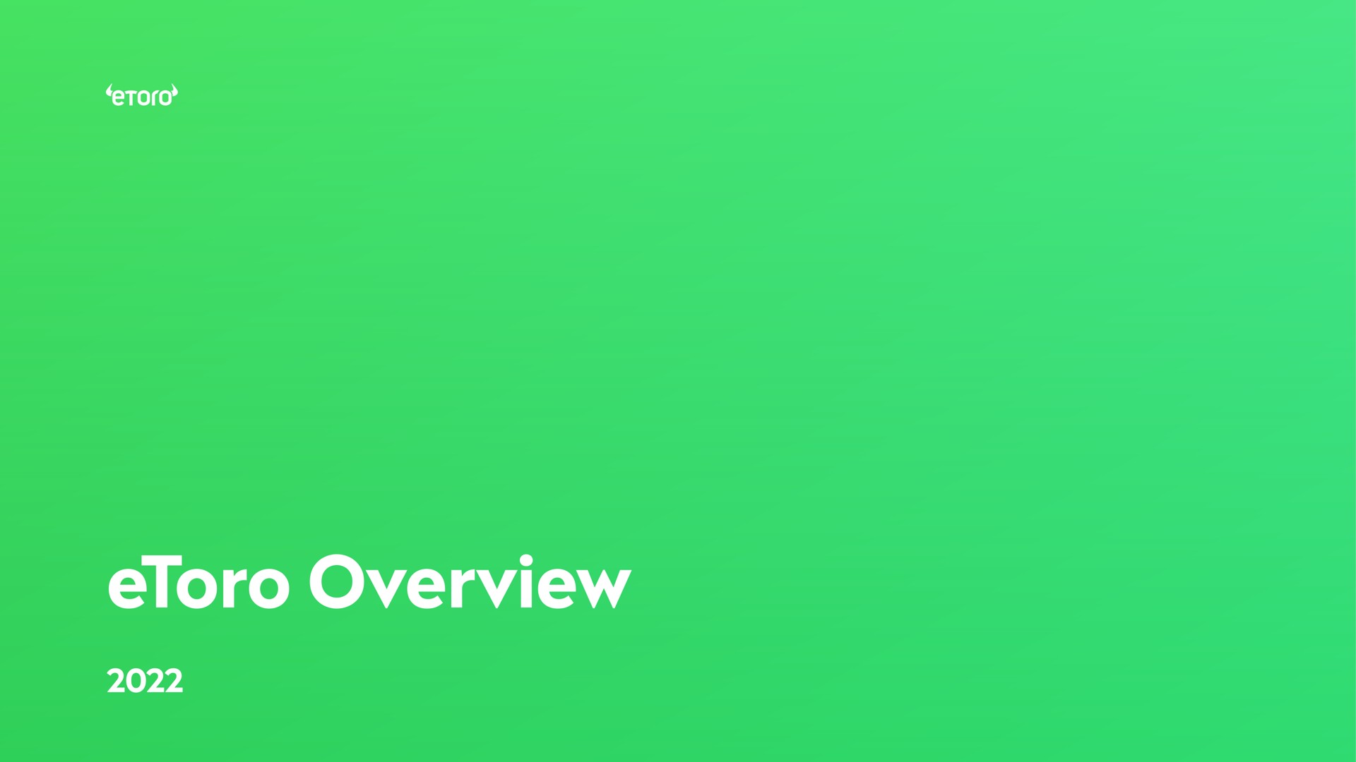 Etoro — eToro Overview investment banking deck slide