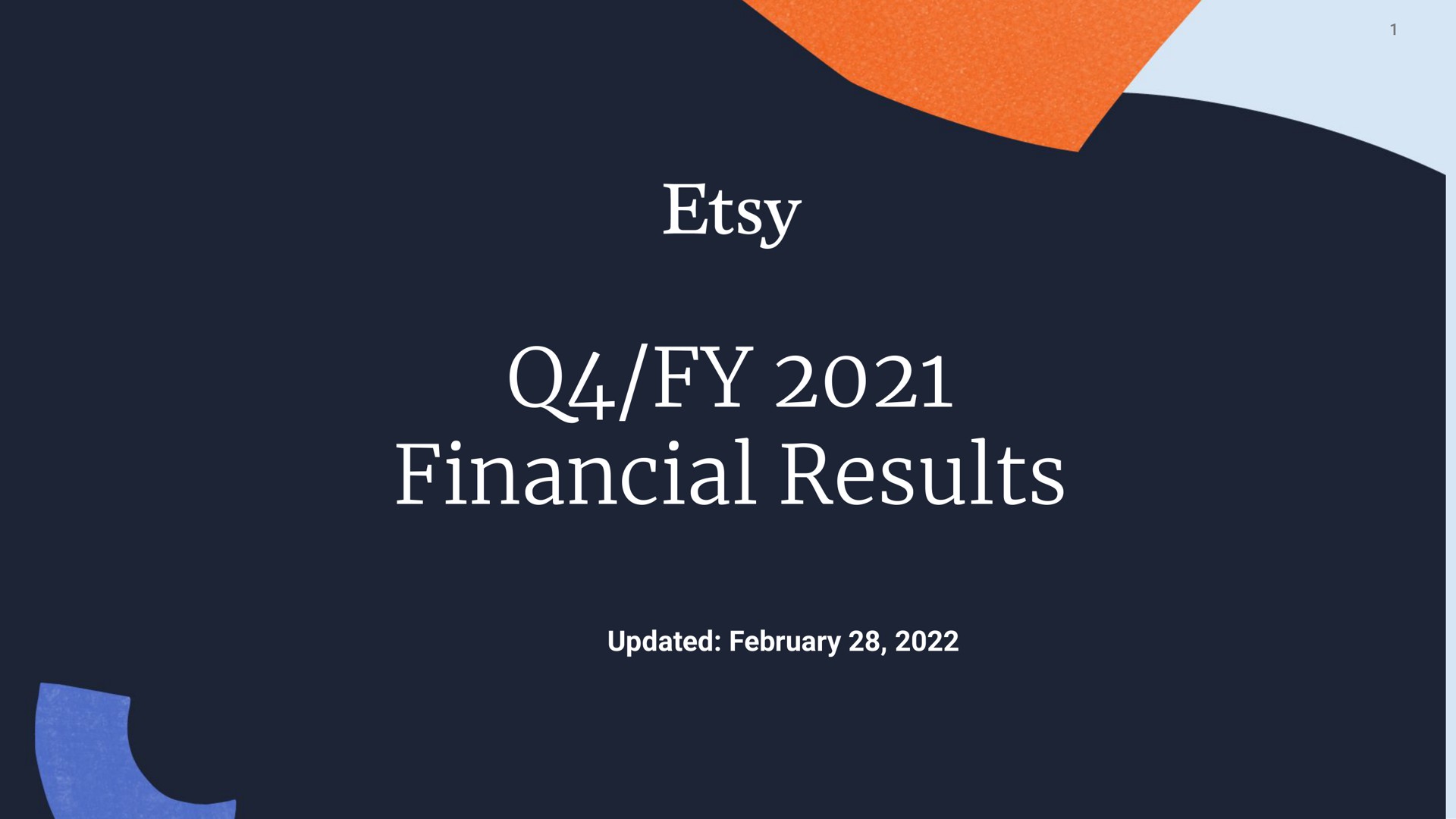 Etsy investment banking deck slide
