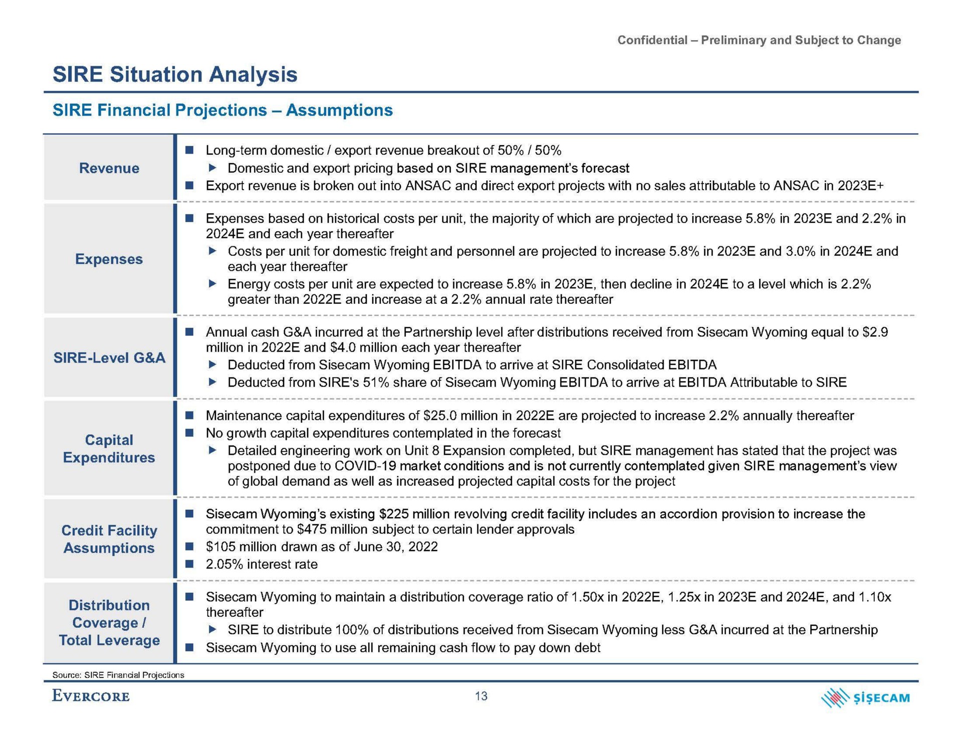Table slide 18 from Evercore — Discussion Materials Regarding Project Houston