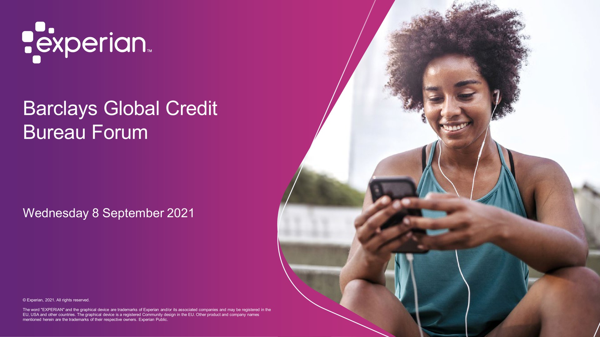 Experian — Barclays Global Credit Bureau Forum investment banking deck slide