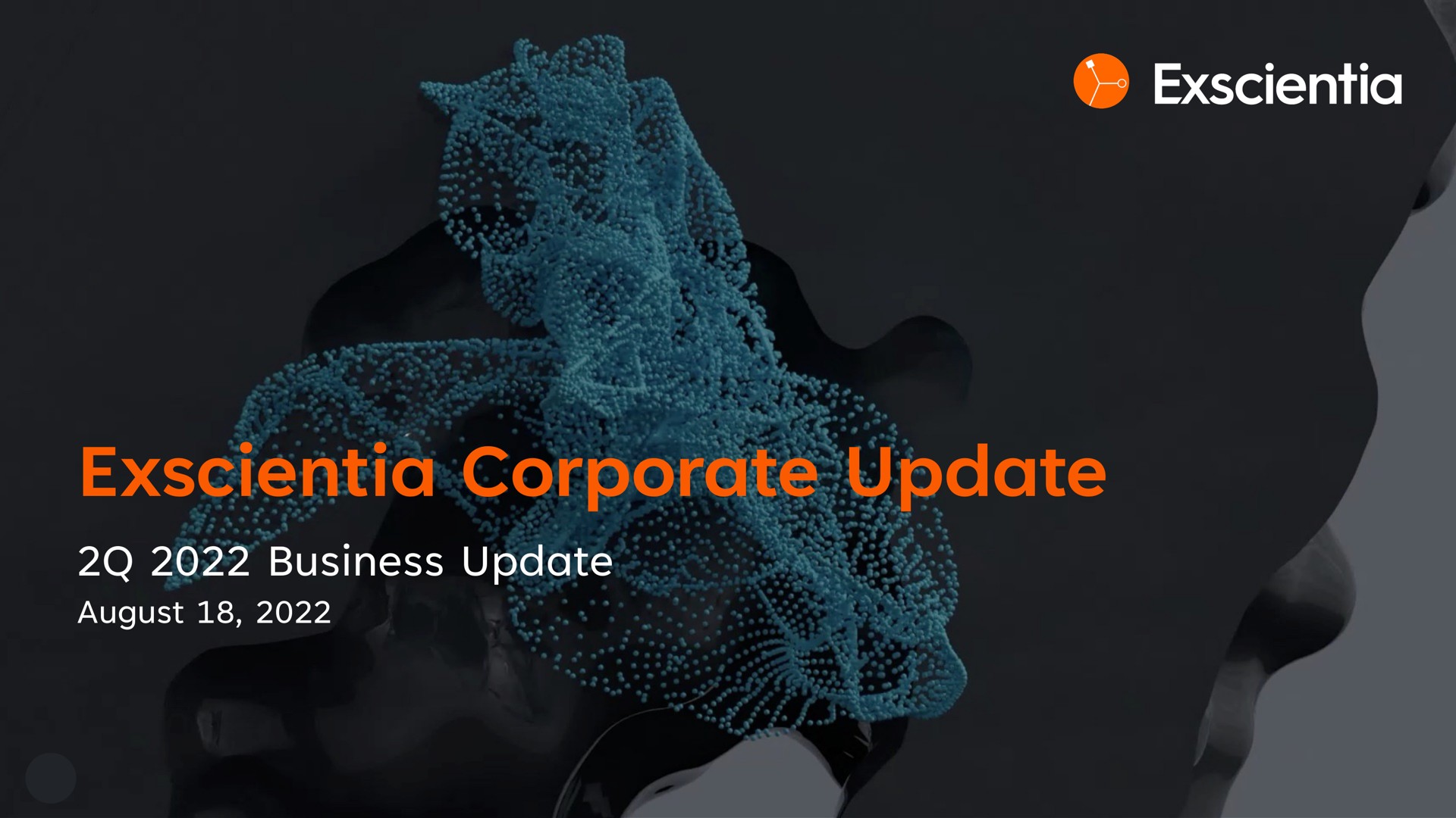 Exscientia — Exscientia Corporate Update investment banking deck slide
