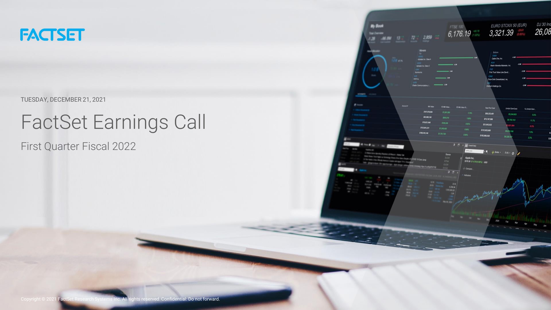 Factset — FactSet Earnings Call investment banking deck slide