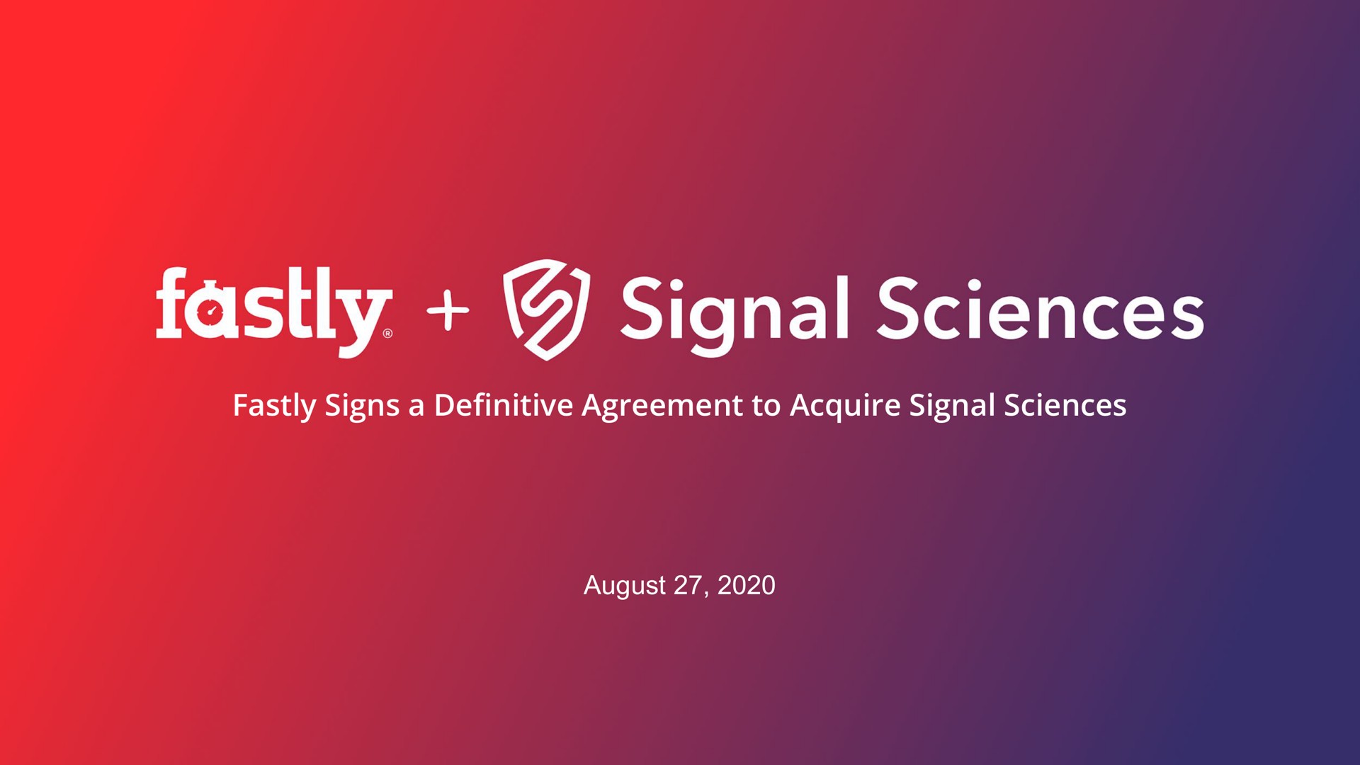 Fastly — Title Slide investment banking deck slide