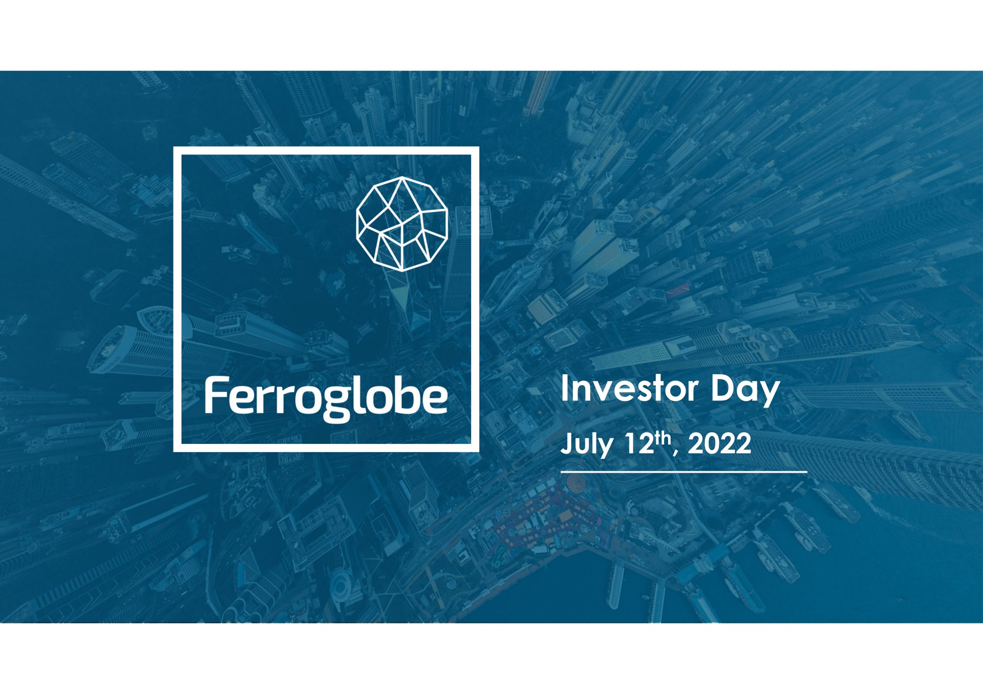 Ferroglobe — Title Slide investment banking deck slide