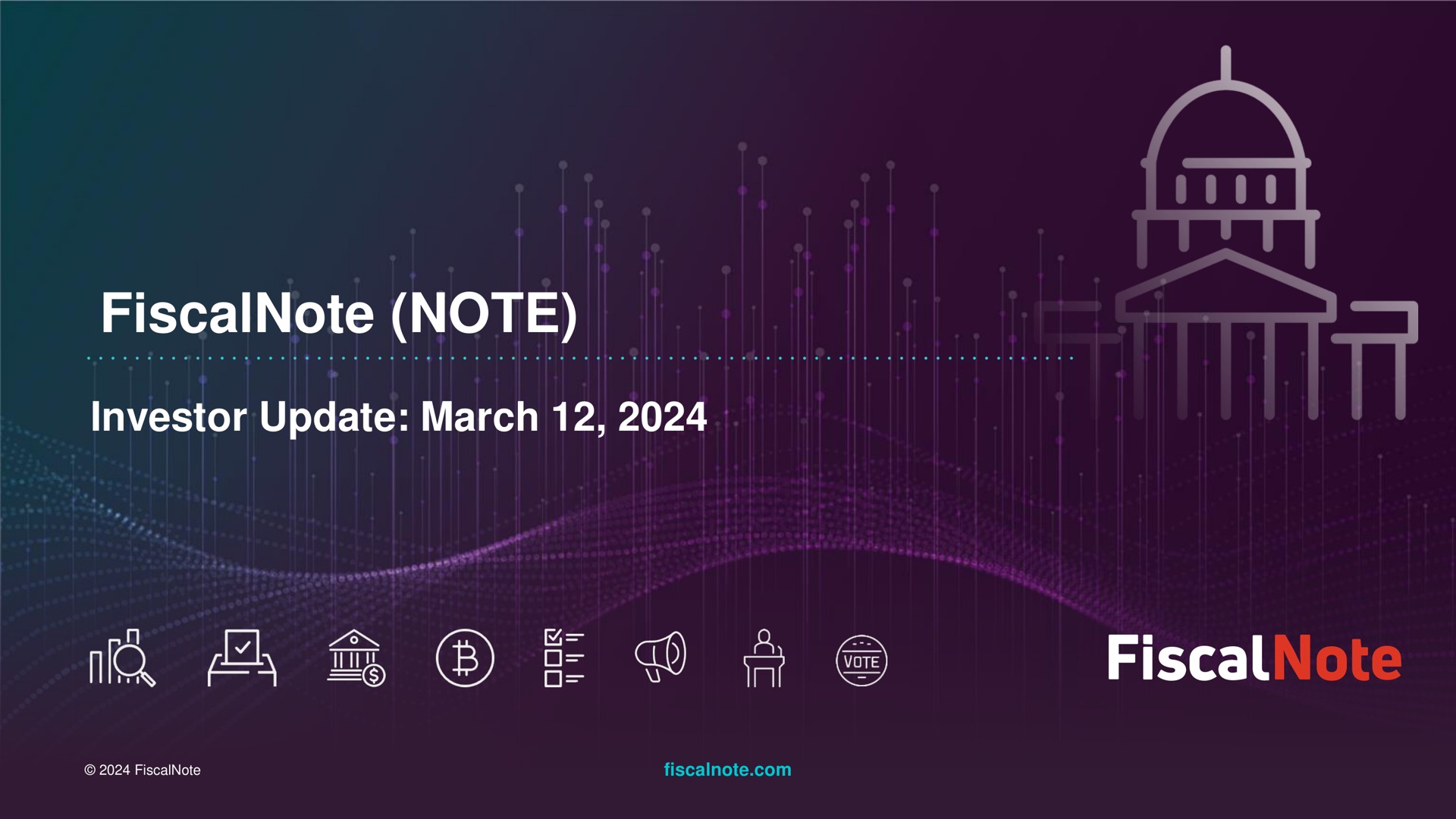 Fiscalnote — FiscalNote (NOTE) investment banking deck slide