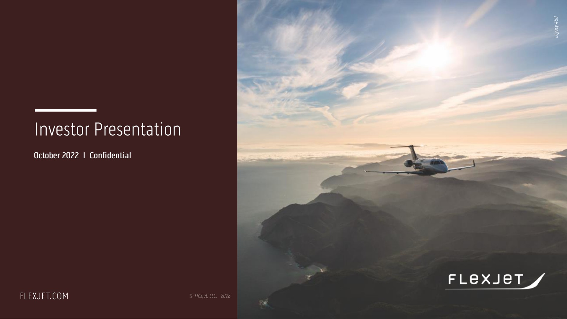 Flexjet — Investor Presentation investment banking deck slide