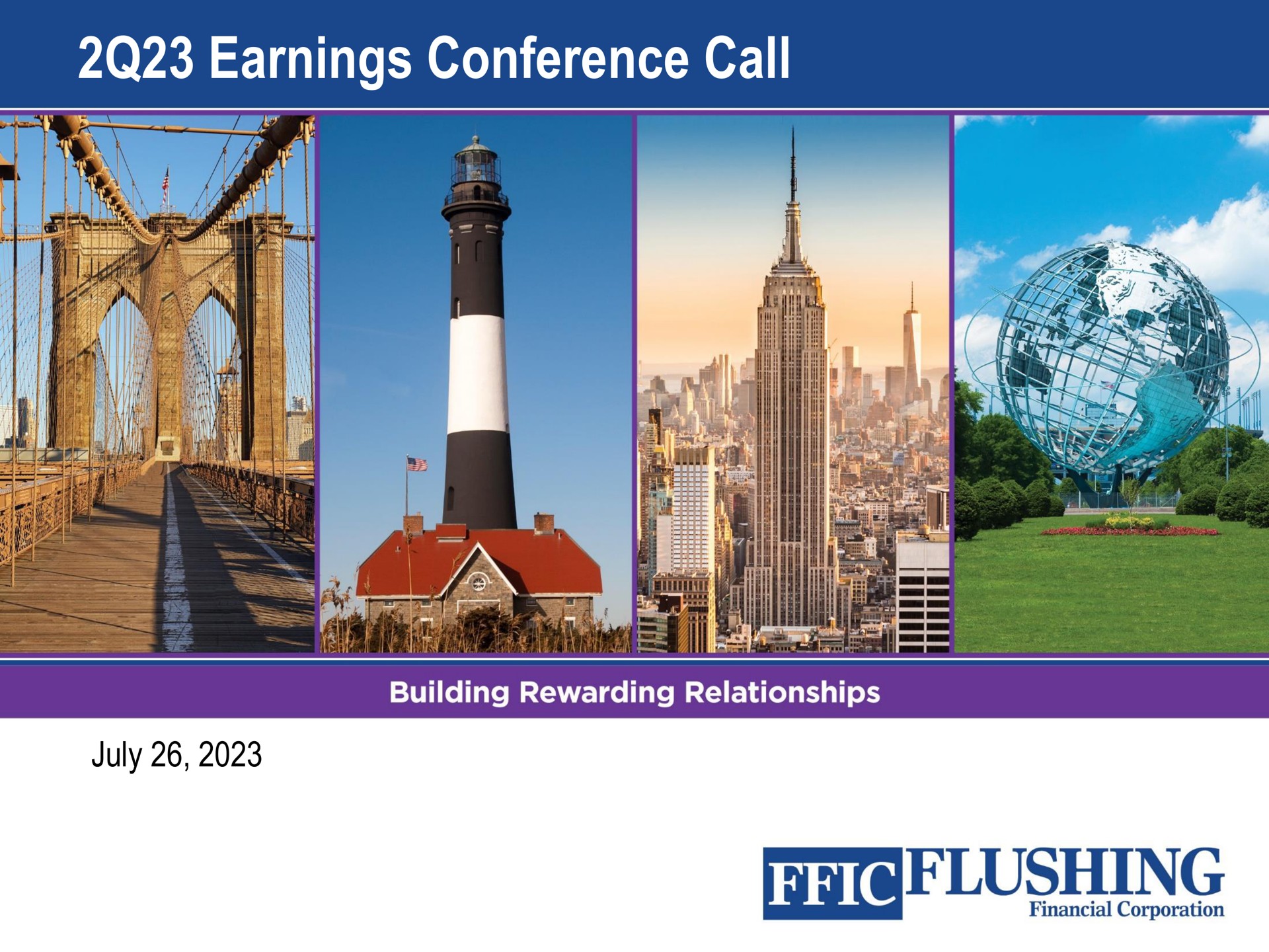 Flushing Financial — 2Q23 Earnings Conference Call investment banking deck slide