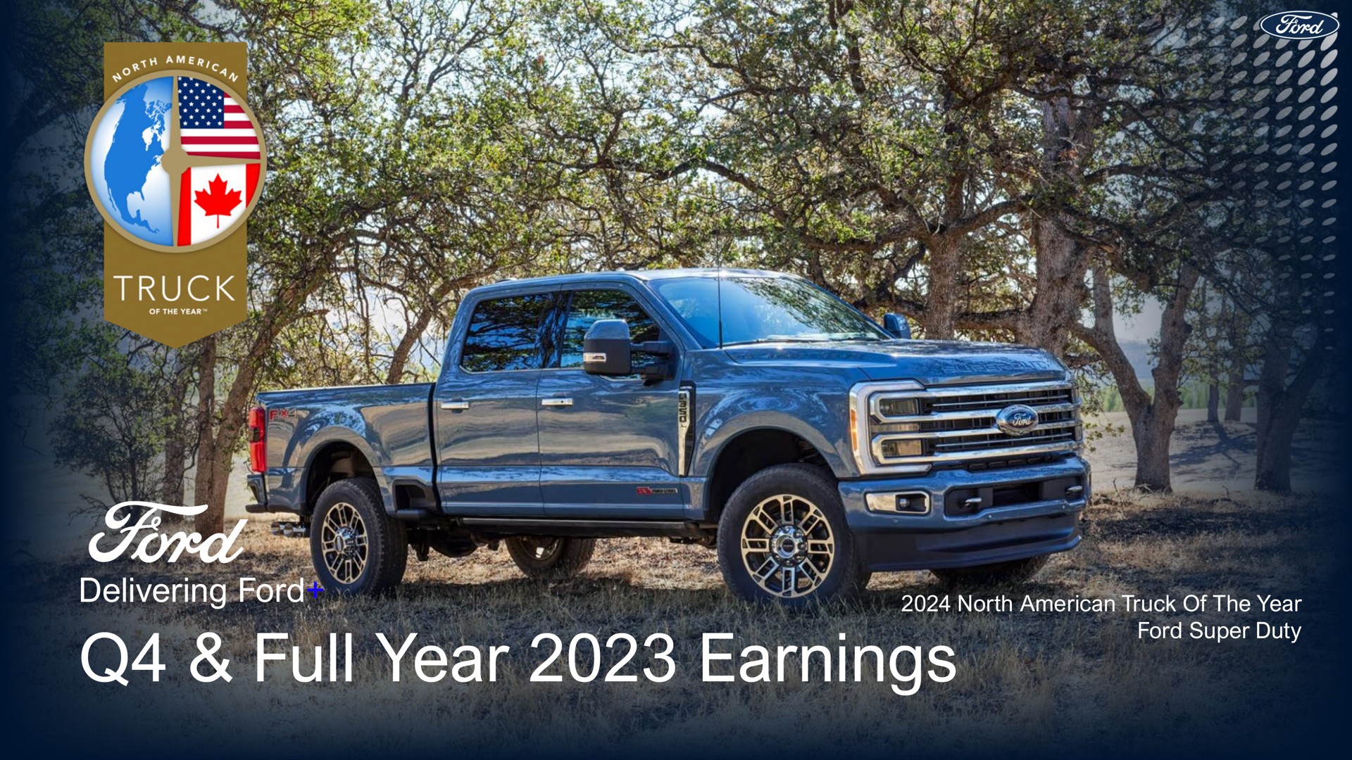 Ford — Q4 & Full Year 2023 Earnings investment banking deck slide