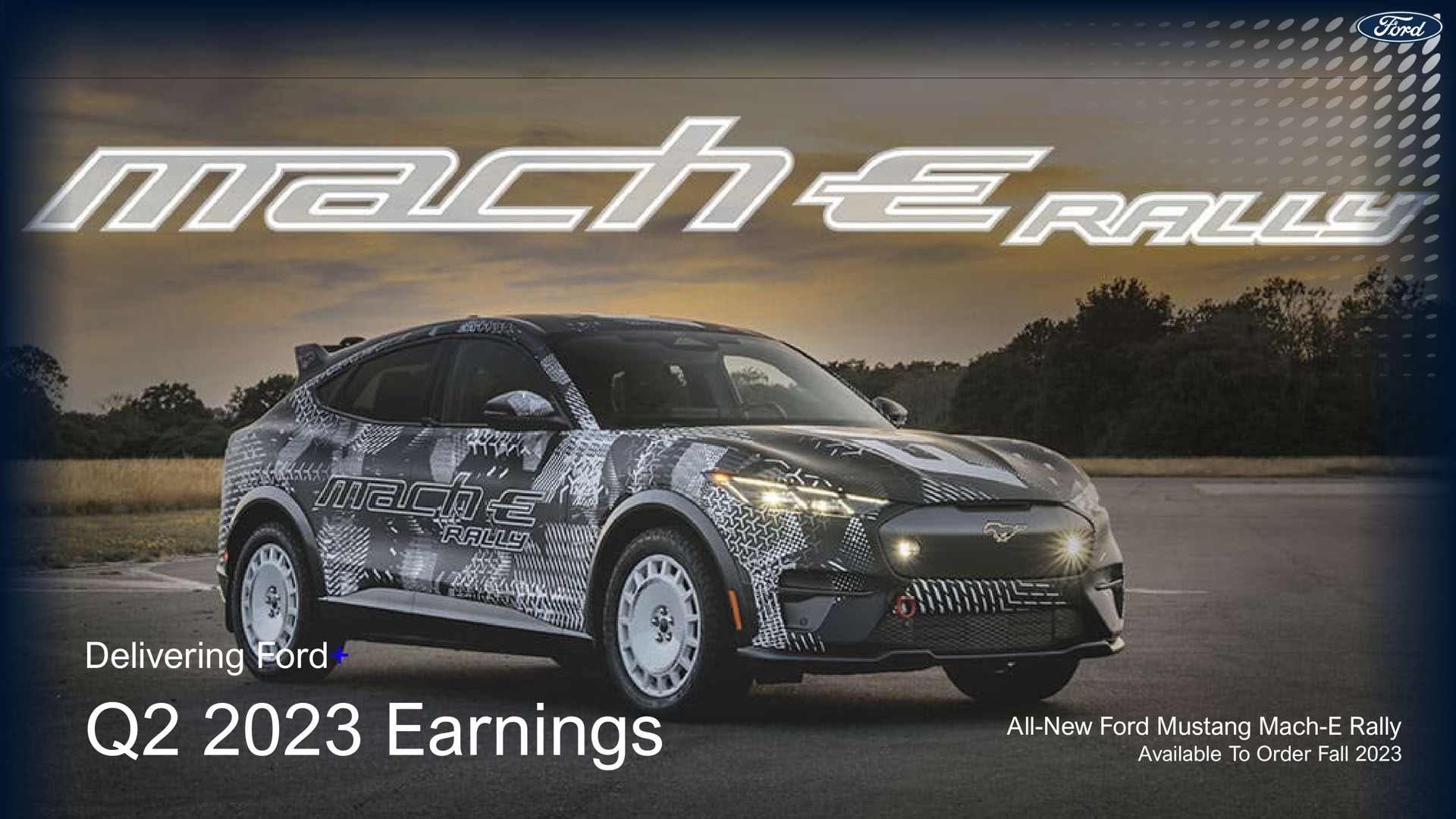 Ford — mach-e RALLY investment banking deck slide