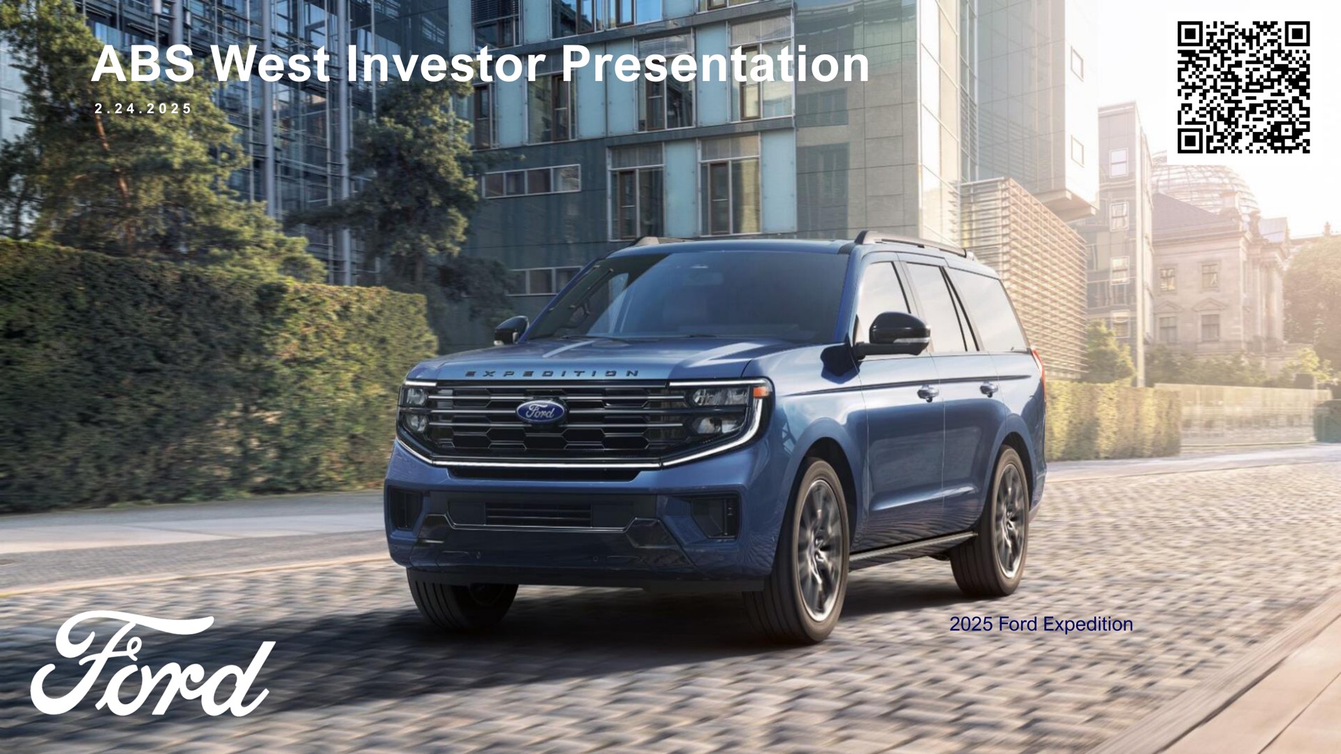 Ford — ABS West Investor Presentation investment banking deck slide