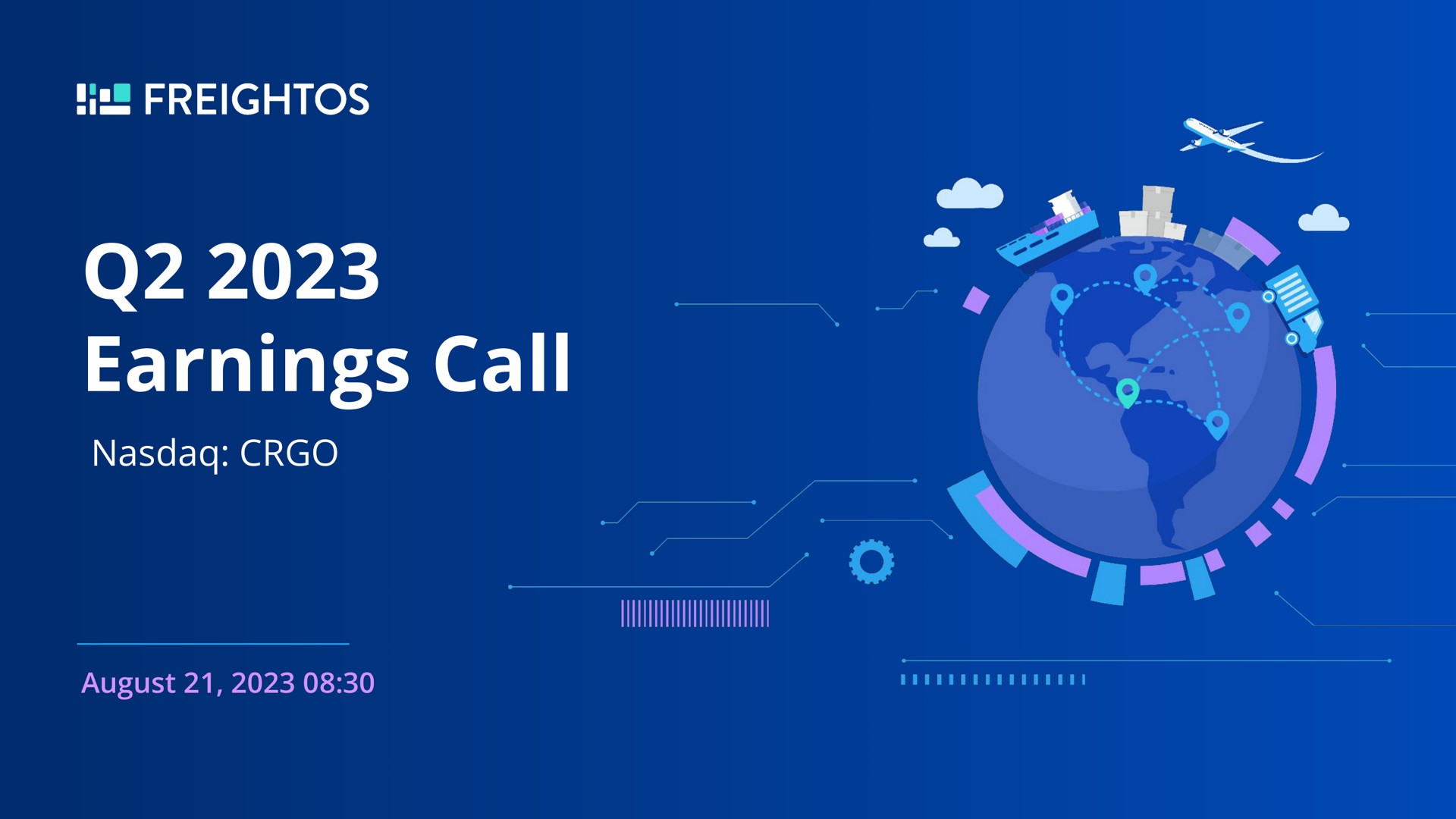 Freightos — Q2 2023 Earnings Call investment banking deck slide
