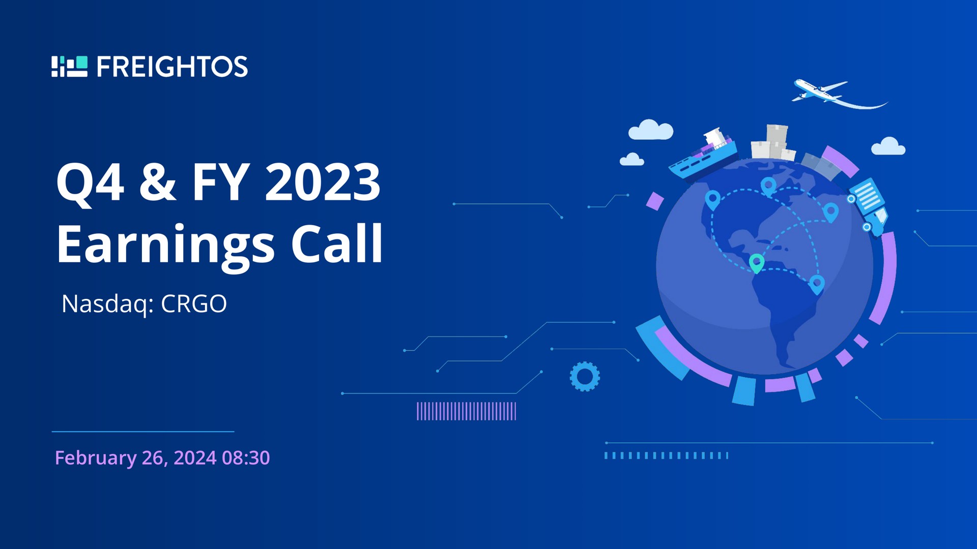 Freightos — Q4 & FY 2023 Earnings Call investment banking deck slide