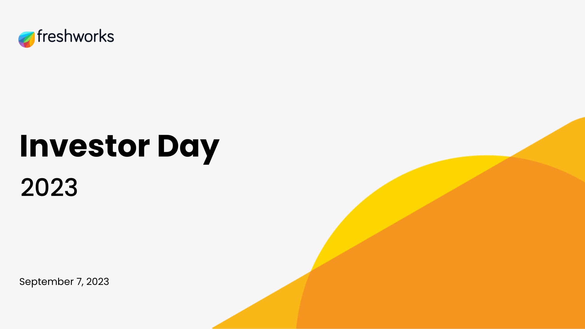 Freshworks — Investor Day investment banking deck slide