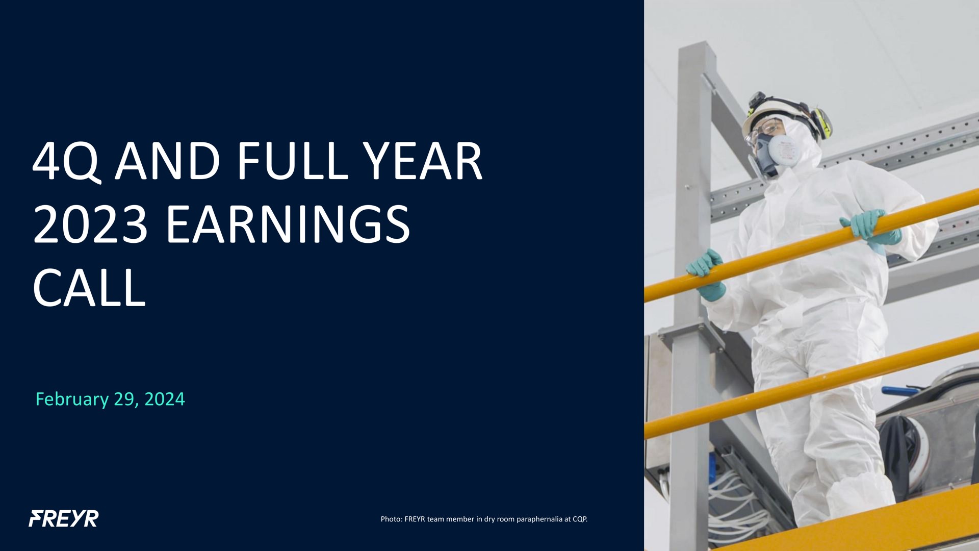 Freyr — 4q And Full Year 2023 Earnings Call investment banking deck slide