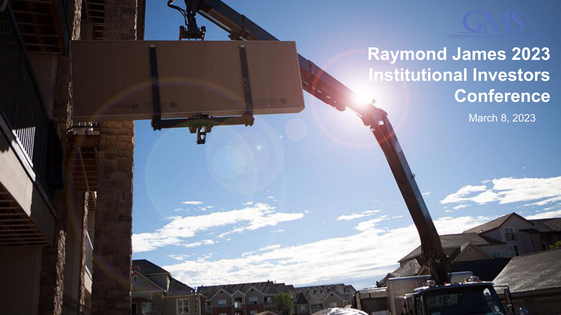 Gms — Raymond James 2023 Institutional Investors Conference investment banking deck slide