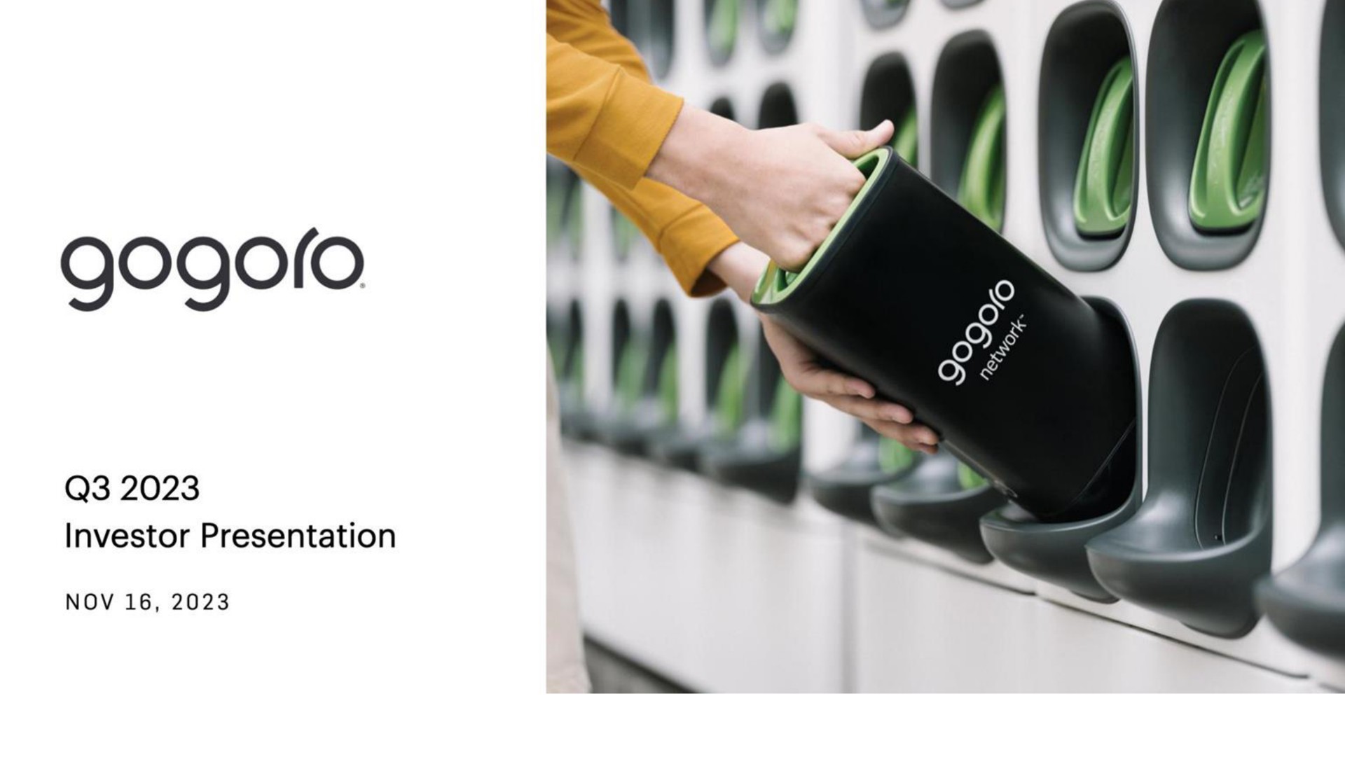 Gogoro — Cover Slide investment banking deck slide