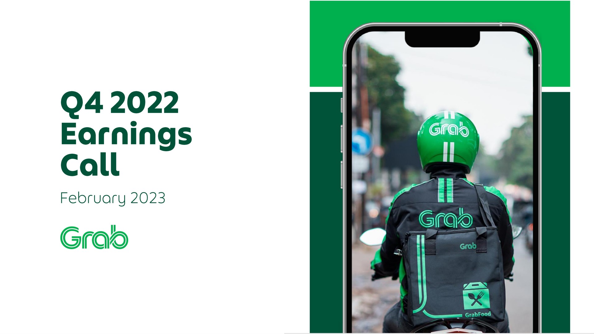 Grab — Q4 2022 Earnings Call investment banking deck slide