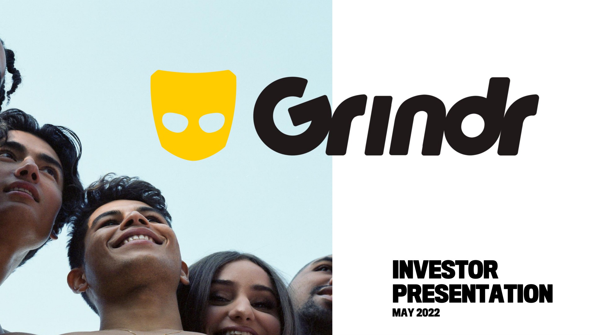 Grindr — Cover Slide investment banking deck slide
