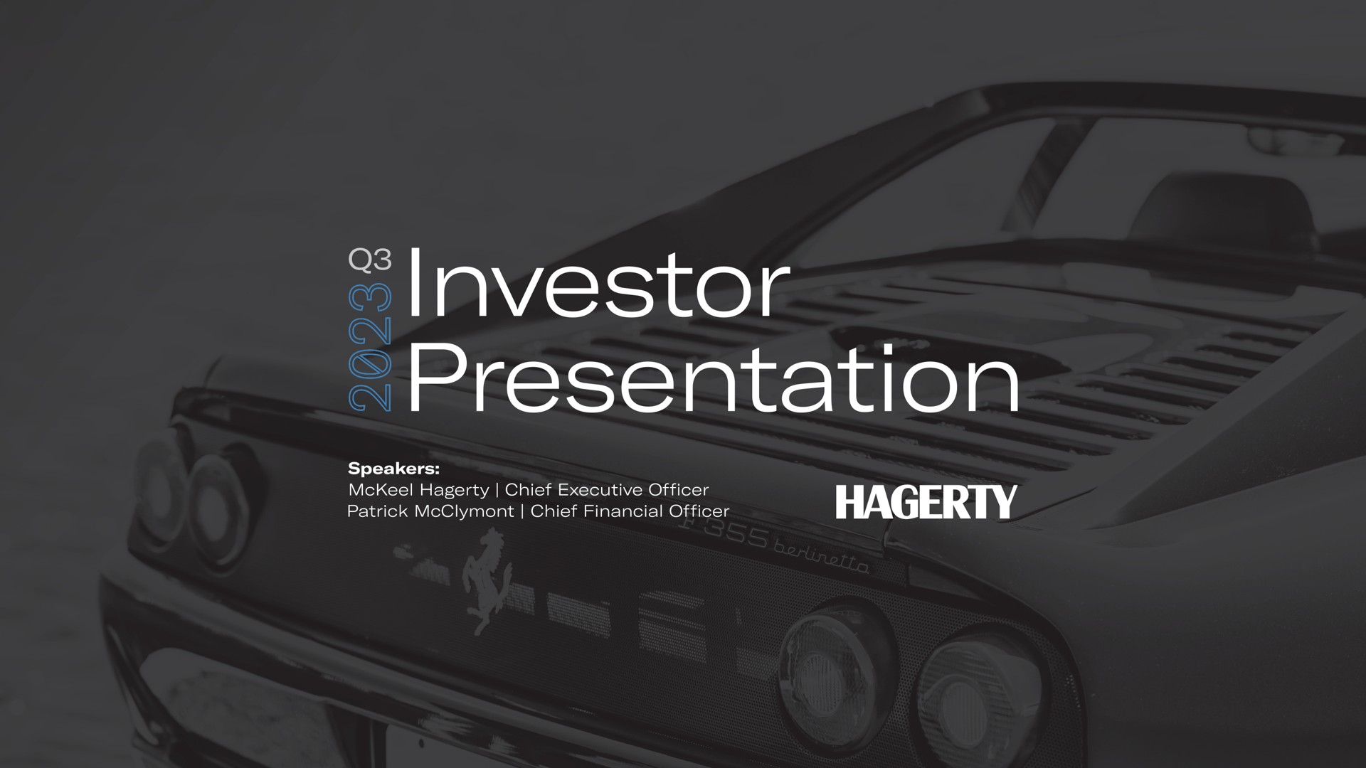 Hagerty — Investor Presentation investment banking deck slide