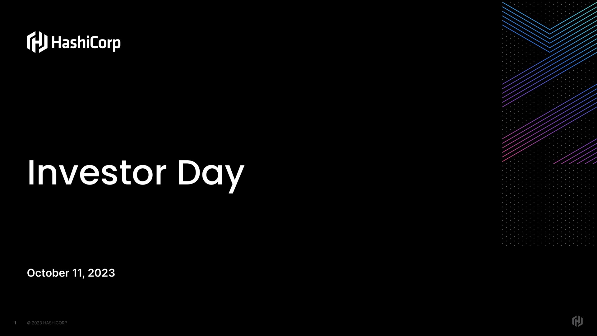 Hashicorp — Investor Day investment banking deck slide