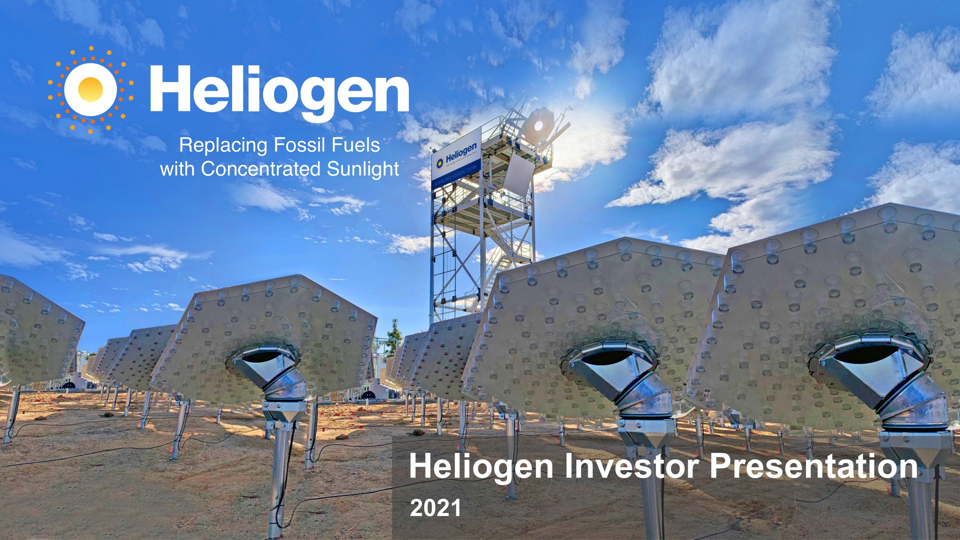 Heliogen investment banking deck slide