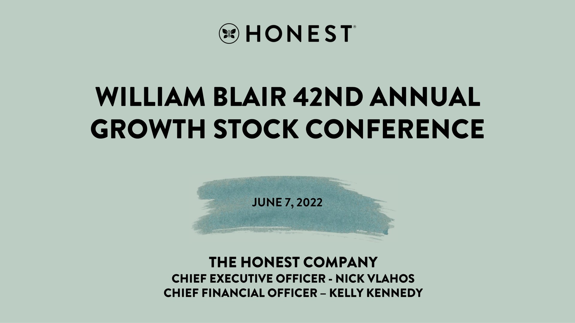 Honest — William Blair 42nd Annual Growth Stock Conference investment banking deck slide