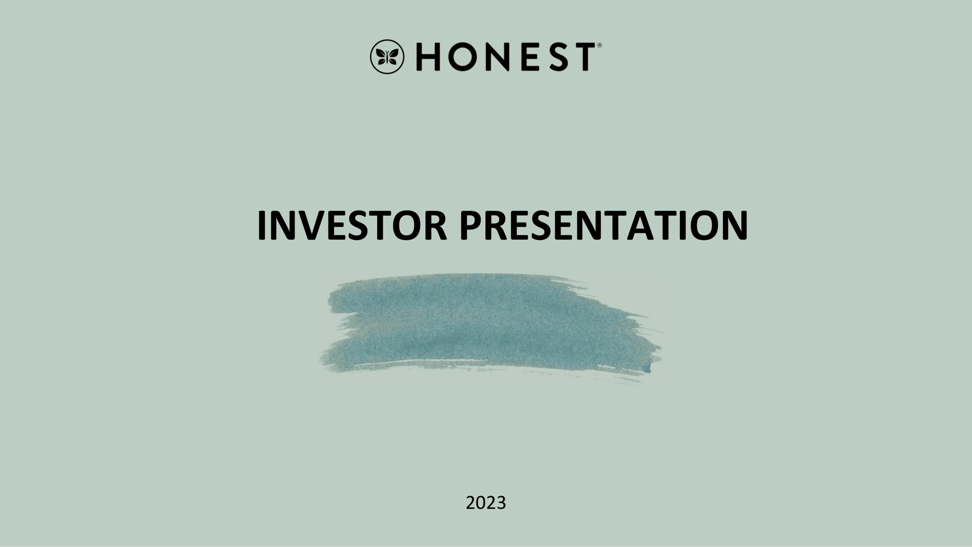 Honest — Investor Presentation investment banking deck slide