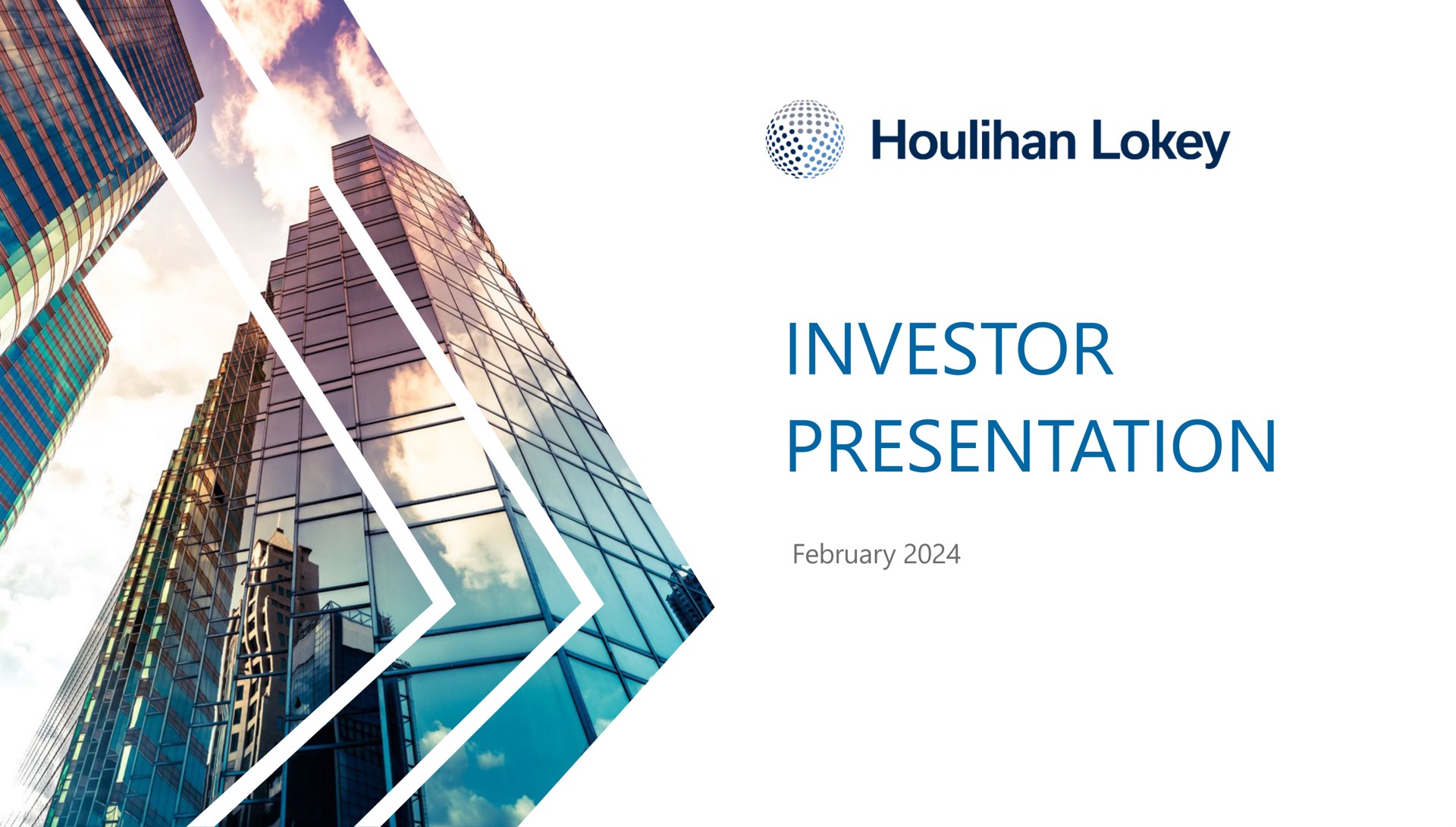 Houlihan Lokey — Investor Presentation investment banking deck slide