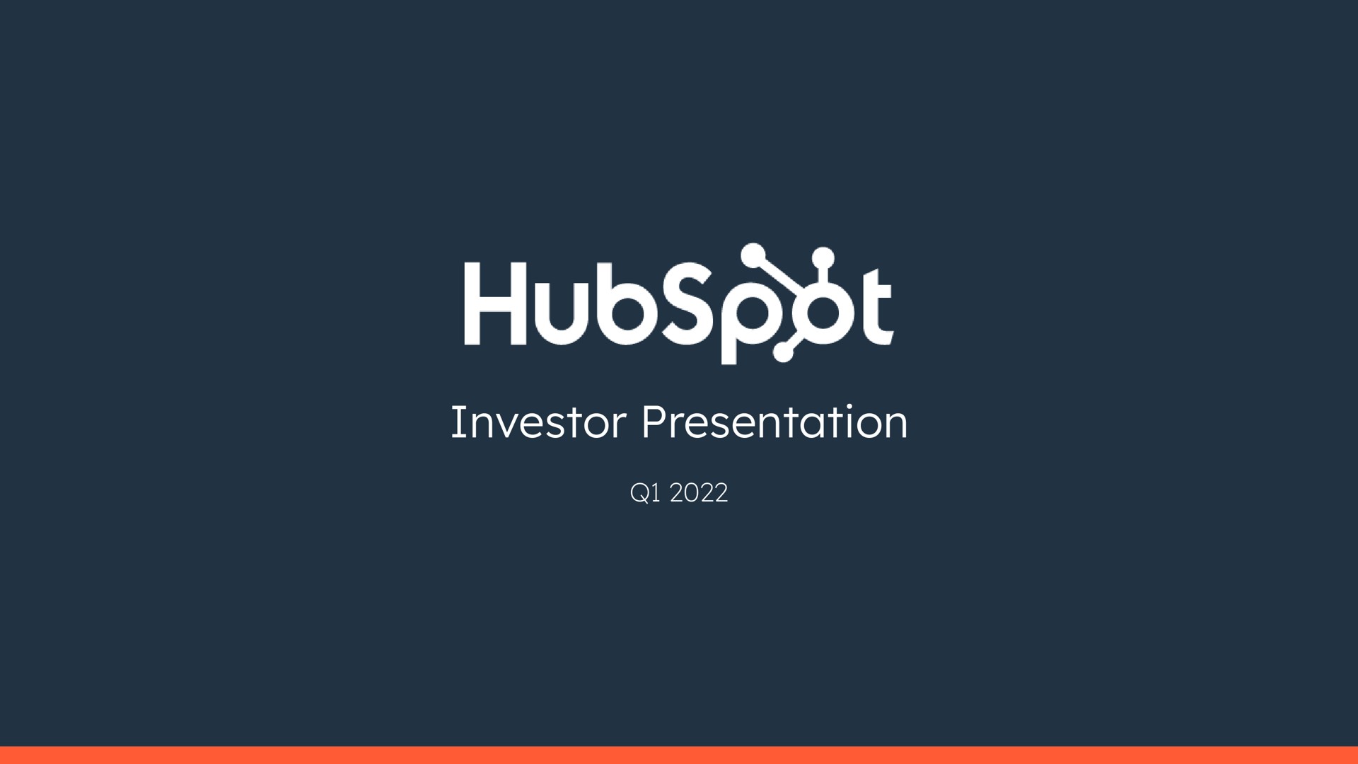 Hubspot investment banking deck slide